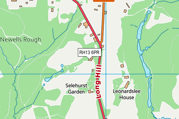 RH13 6PR map - OS VectorMap District (Ordnance Survey)