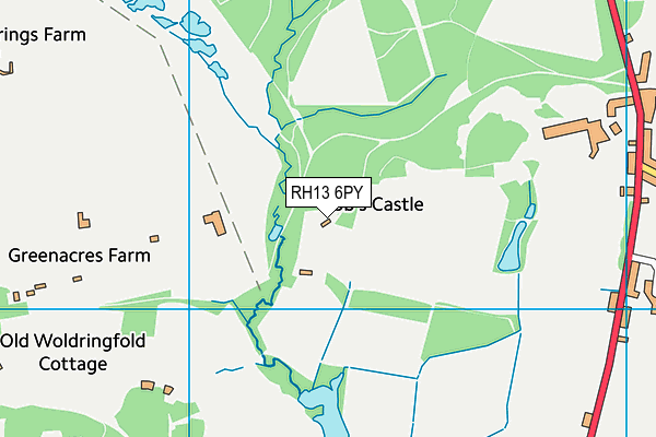 RH13 6PY map - OS VectorMap District (Ordnance Survey)
