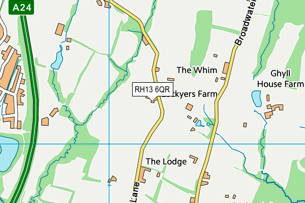 RH13 6QR map - OS VectorMap District (Ordnance Survey)