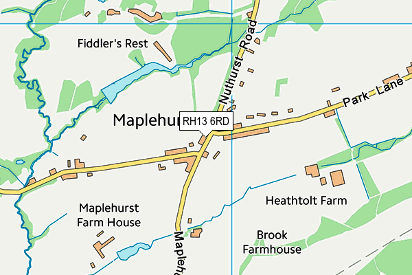 RH13 6RD map - OS VectorMap District (Ordnance Survey)