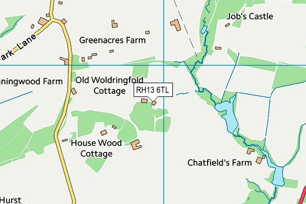 RH13 6TL map - OS VectorMap District (Ordnance Survey)