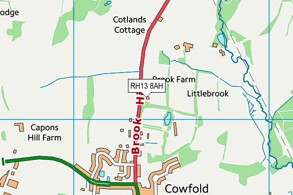 RH13 8AH map - OS VectorMap District (Ordnance Survey)