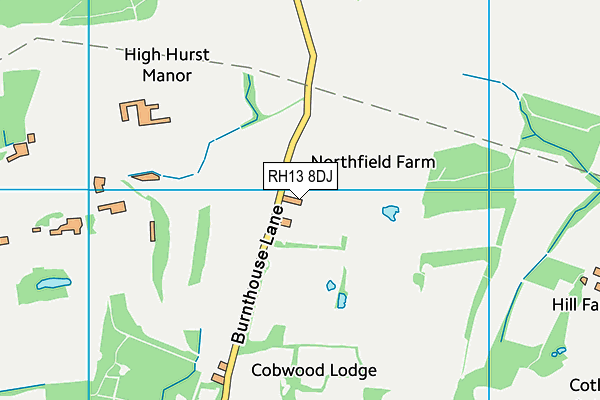 RH13 8DJ map - OS VectorMap District (Ordnance Survey)