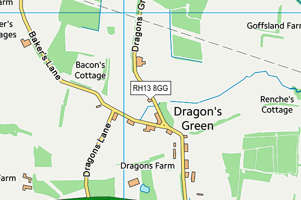 RH13 8GG map - OS VectorMap District (Ordnance Survey)