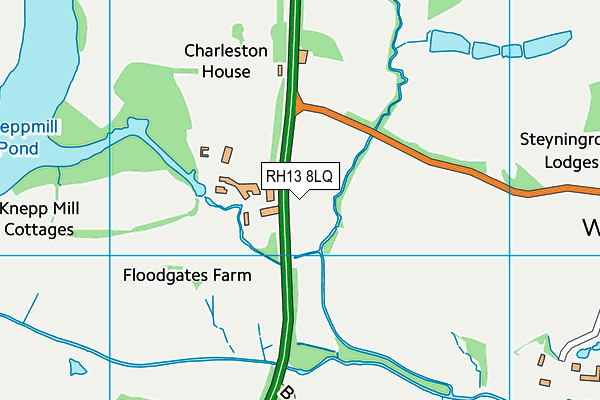 RH13 8LQ map - OS VectorMap District (Ordnance Survey)