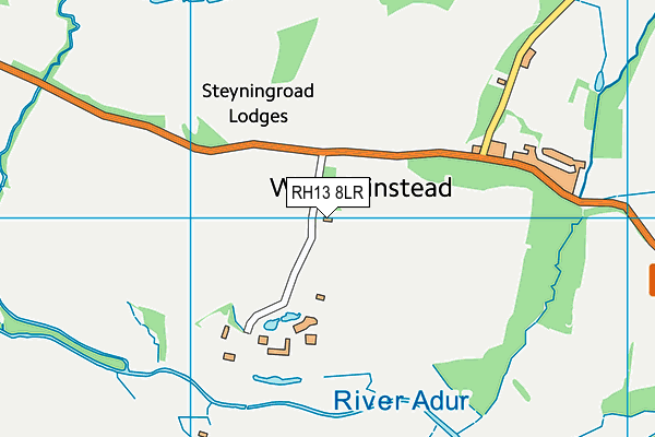 RH13 8LR map - OS VectorMap District (Ordnance Survey)