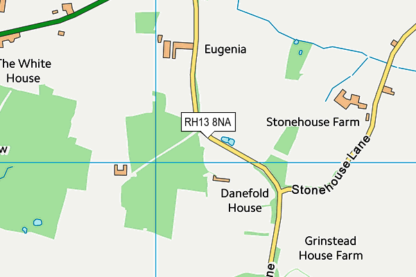 RH13 8NA map - OS VectorMap District (Ordnance Survey)
