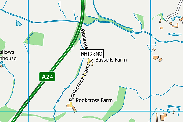 RH13 8NG map - OS VectorMap District (Ordnance Survey)