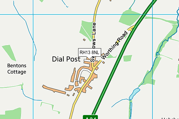Map of SWALLOWS LANE (DIAL POST) RESIDENTS COMPANY LIMITED at district scale