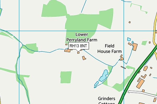 RH13 8NT map - OS VectorMap District (Ordnance Survey)