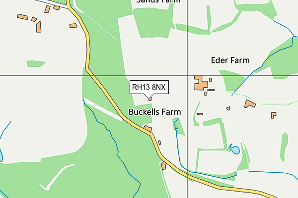 RH13 8NX map - OS VectorMap District (Ordnance Survey)