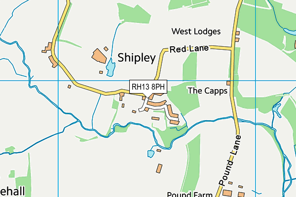 RH13 8PH map - OS VectorMap District (Ordnance Survey)