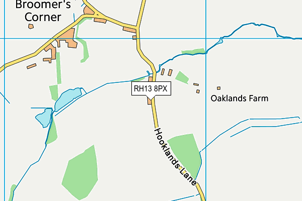 RH13 8PX map - OS VectorMap District (Ordnance Survey)