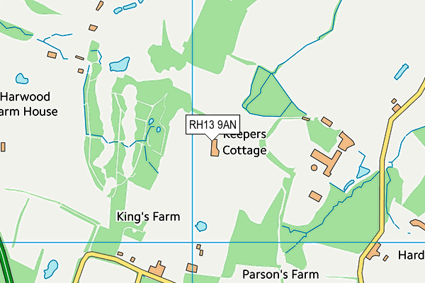 RH13 9AN map - OS VectorMap District (Ordnance Survey)