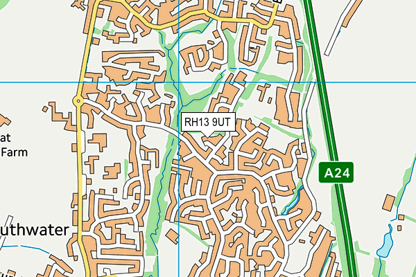 RH13 9UT map - OS VectorMap District (Ordnance Survey)
