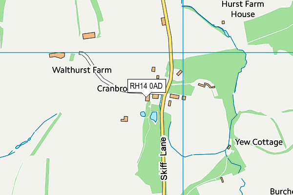 RH14 0AD map - OS VectorMap District (Ordnance Survey)