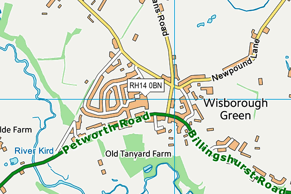 RH14 0BN map - OS VectorMap District (Ordnance Survey)
