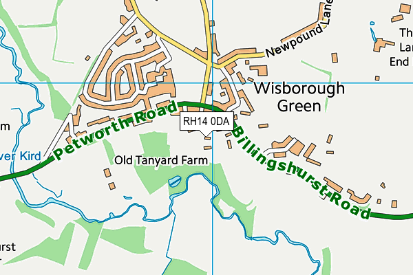 RH14 0DA map - OS VectorMap District (Ordnance Survey)