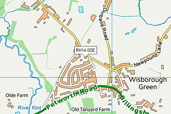RH14 0DE map - OS VectorMap District (Ordnance Survey)