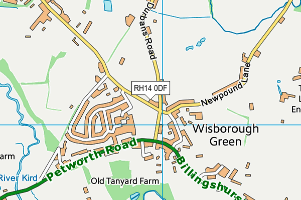 RH14 0DF map - OS VectorMap District (Ordnance Survey)