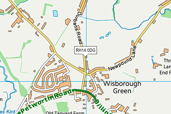 RH14 0DG map - OS VectorMap District (Ordnance Survey)