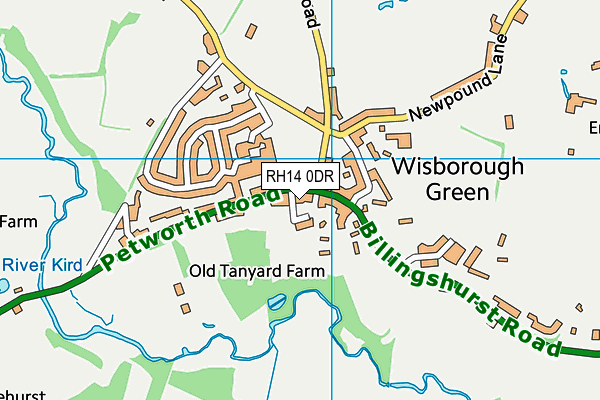 RH14 0DR map - OS VectorMap District (Ordnance Survey)