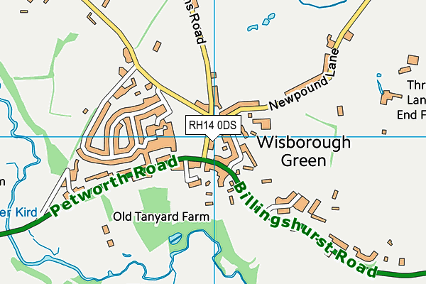 RH14 0DS map - OS VectorMap District (Ordnance Survey)