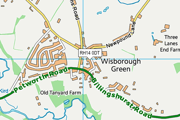 RH14 0DT map - OS VectorMap District (Ordnance Survey)