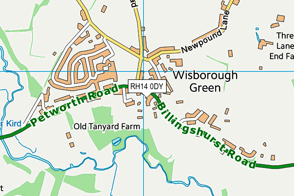 RH14 0DY map - OS VectorMap District (Ordnance Survey)