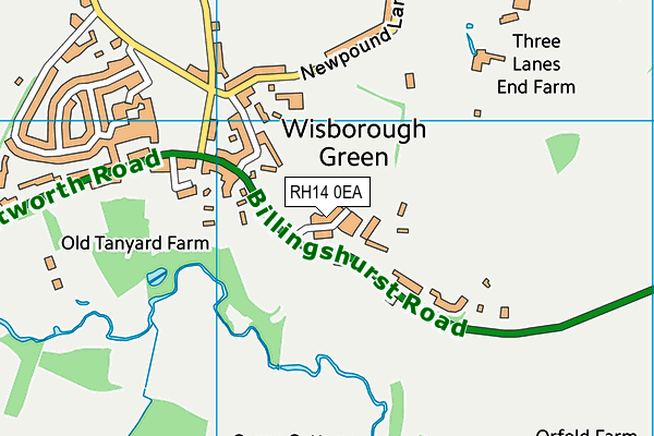 RH14 0EA map - OS VectorMap District (Ordnance Survey)