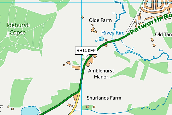 RH14 0EP map - OS VectorMap District (Ordnance Survey)