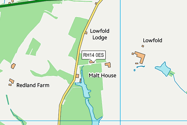 RH14 0ES map - OS VectorMap District (Ordnance Survey)