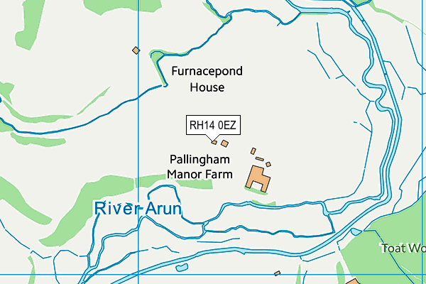 RH14 0EZ map - OS VectorMap District (Ordnance Survey)