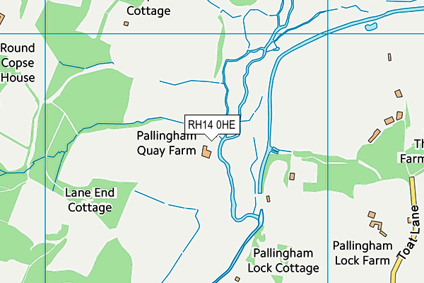 RH14 0HE map - OS VectorMap District (Ordnance Survey)