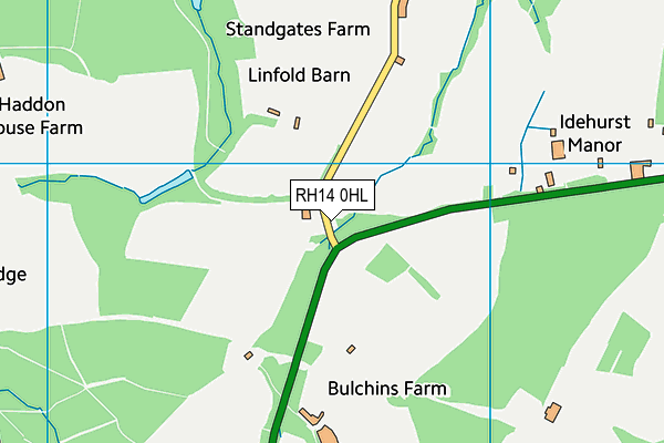 RH14 0HL map - OS VectorMap District (Ordnance Survey)