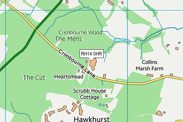 RH14 0HR map - OS VectorMap District (Ordnance Survey)