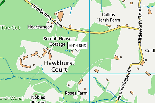 RH14 0HX map - OS VectorMap District (Ordnance Survey)