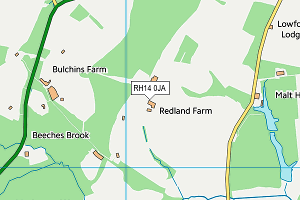 RH14 0JA map - OS VectorMap District (Ordnance Survey)