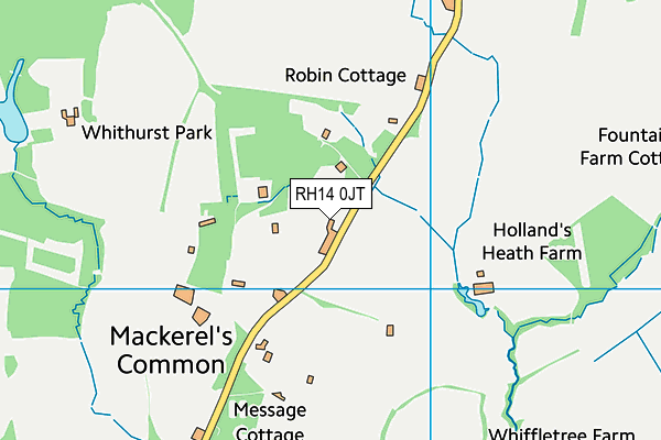 RH14 0JT map - OS VectorMap District (Ordnance Survey)