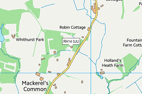 RH14 0JU map - OS VectorMap District (Ordnance Survey)