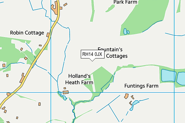 RH14 0JX map - OS VectorMap District (Ordnance Survey)