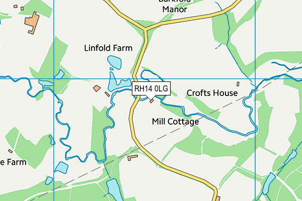 RH14 0LG map - OS VectorMap District (Ordnance Survey)