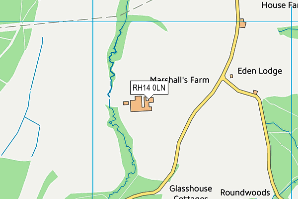 RH14 0LN map - OS VectorMap District (Ordnance Survey)