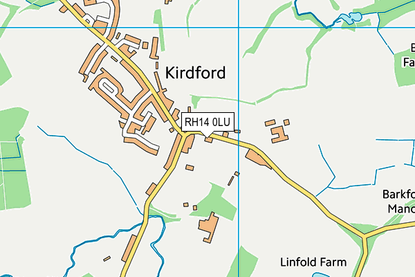 RH14 0LU map - OS VectorMap District (Ordnance Survey)