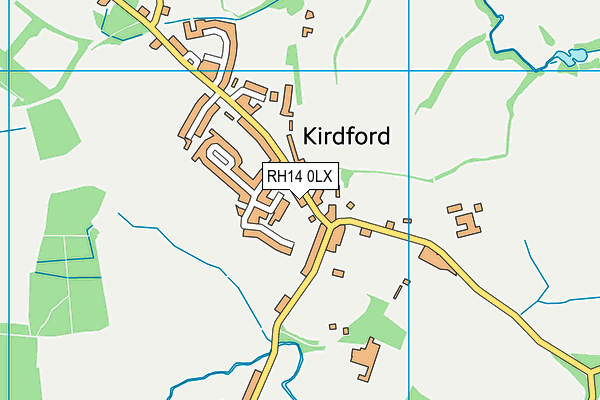 RH14 0LX map - OS VectorMap District (Ordnance Survey)