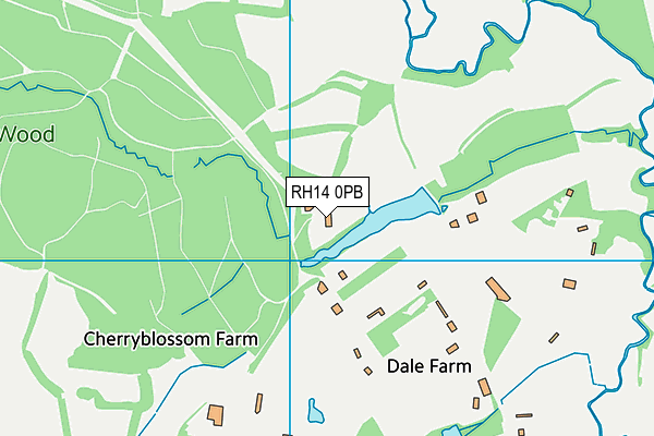 RH14 0PB map - OS VectorMap District (Ordnance Survey)