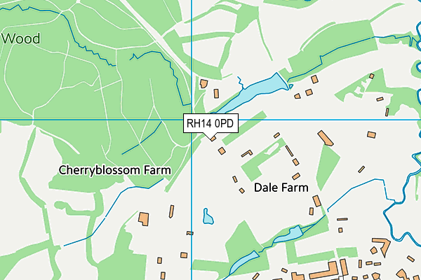 RH14 0PD map - OS VectorMap District (Ordnance Survey)