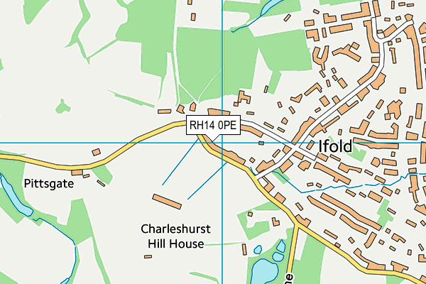 RH14 0PE map - OS VectorMap District (Ordnance Survey)