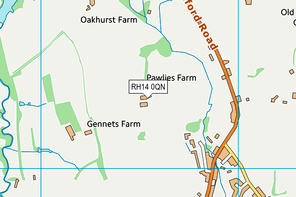 RH14 0QN map - OS VectorMap District (Ordnance Survey)