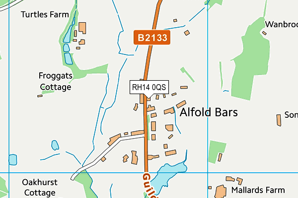 RH14 0QS map - OS VectorMap District (Ordnance Survey)